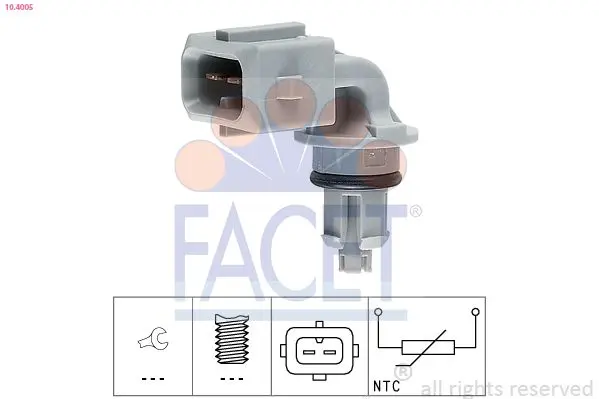 senzor,temperatura aer admisie FACET Made in Italy - OE Equivalent 10.4005