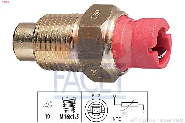 senzor,temperatura lichid de racire FACET Made in Italy - OE Equivalent 7.3000