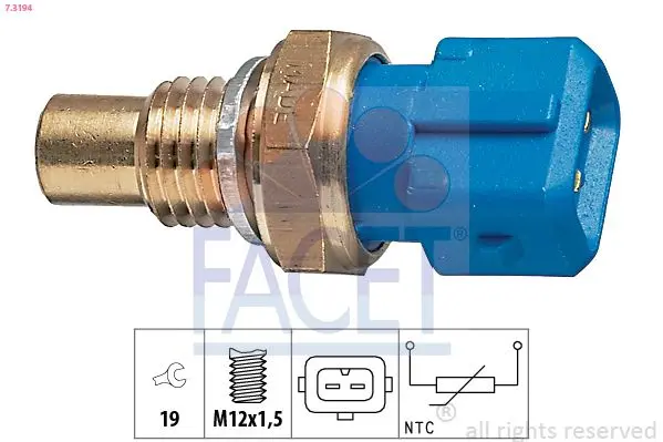 senzor,temperatura lichid de racire FACET Made in Italy - OE Equivalent 7.3194