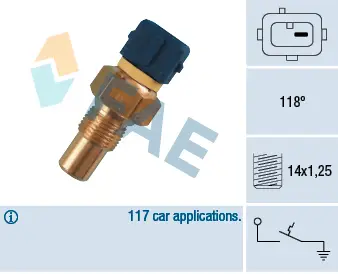 Senzor temperatura lichid racire (numar pini: 1, albastru) potrivit CITROEN AX, BERLINGO, BERLINGO MULTISPACE, BERLINGO MINIVAN, C2, C3 I, C3 PLURIEL, C4, C4 I, SAXO, XM, XSARA 1.0-2.0 07.86-