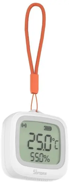 senzor temperatura si umiditate sonoff snzb-02wd, zigbee 3.0, ip65, cu display lcd