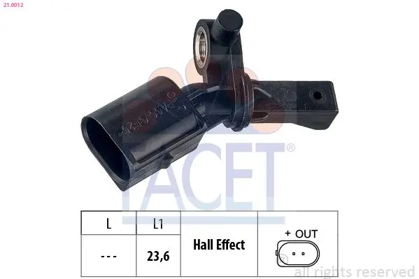 senzor,turatie roata FACET Made in Italy - OE Equivalent 21.0012