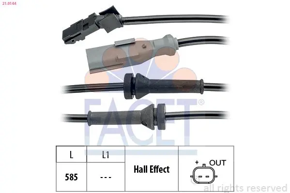 senzor,turatie roata FACET Made in Italy - OE Equivalent 21.0144
