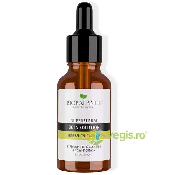 Ser Antiinflamator si Antiacneic cu Acid Salicilic Pur 2% Super Serum Beta Solution 30ml