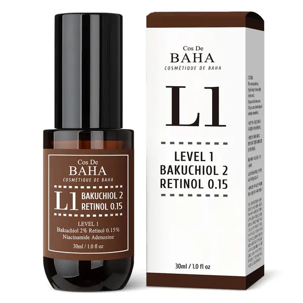 Ser cu retinol Level 1 - Cos DE BAHA L1 Bakuchiol 2% + Retinol 0.