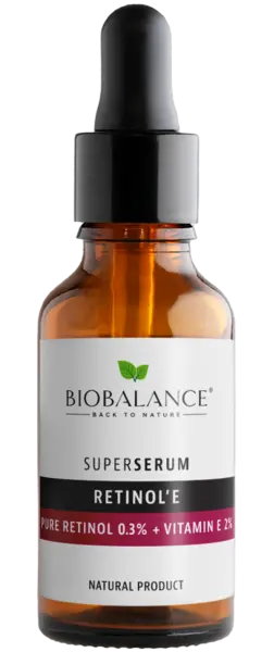 Ser de fata Retinol'e Retinol pur 0,3 + Vitamina E 2% Super Serum, 30ml, Bio Balance