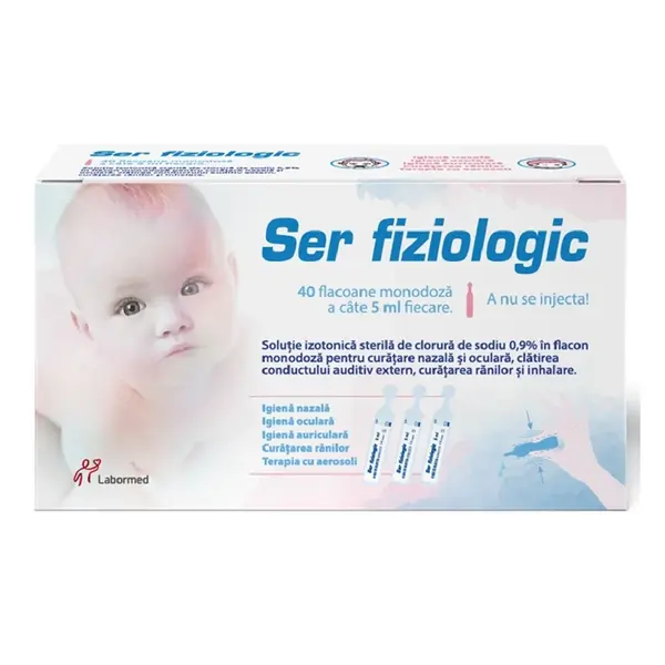 Ser fiziologic, 40 monodoze*5 ml, Labormed