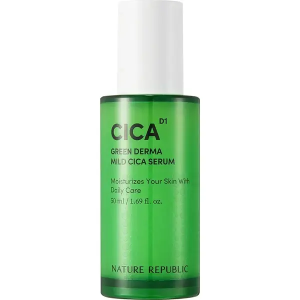 Ser hidratant regenerant Mild Cica Green Derma, 50ml, Nature Republic