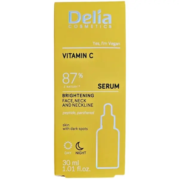 Ser Luminator pentru Fata si Decolteu Delia Cosmetics, cu Vitamina C, 30 ml