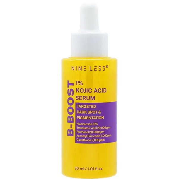Ser pentru fata Iluminator cu Acid Kojic 1% B-Boost, 30ml, Nine Less
