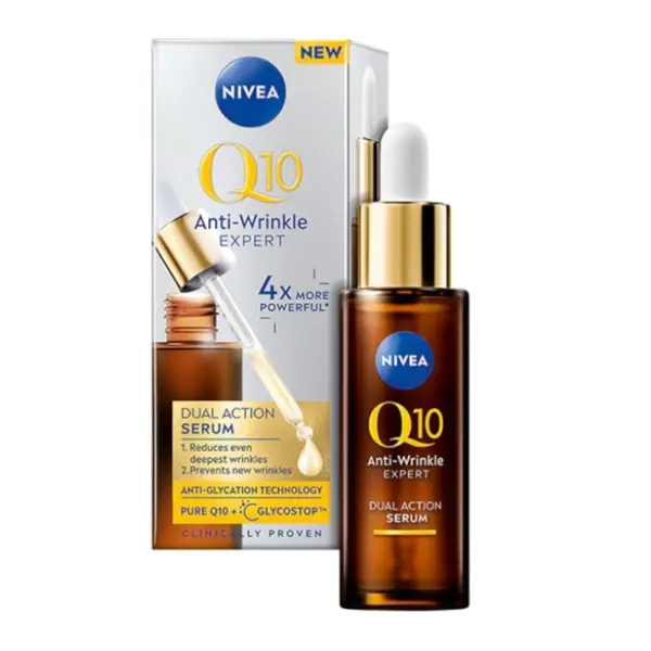 Ser pentru Fata, Nivea Q10 Dual Action, Anti-rid si Anti-glicatie, 30 ml