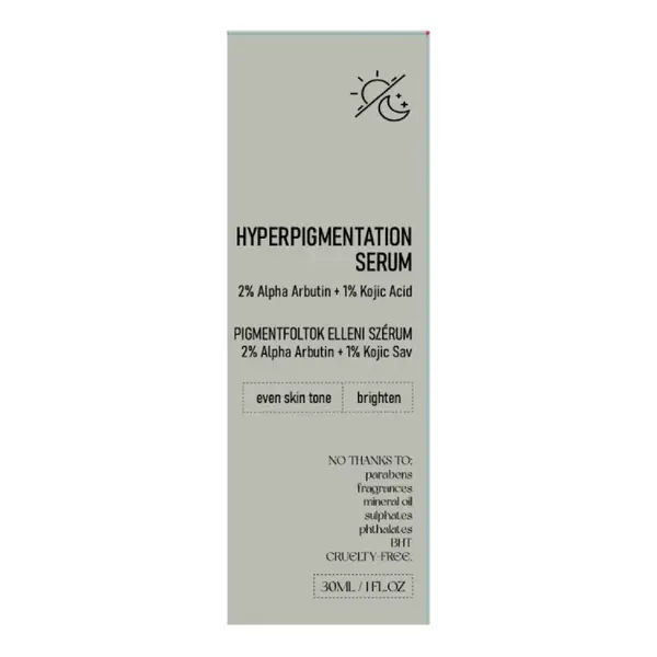Ser pentru hiperpigmentare cu 2% Alfa Arbutin + 1% Acid Kojic, 30 ml, Nerds