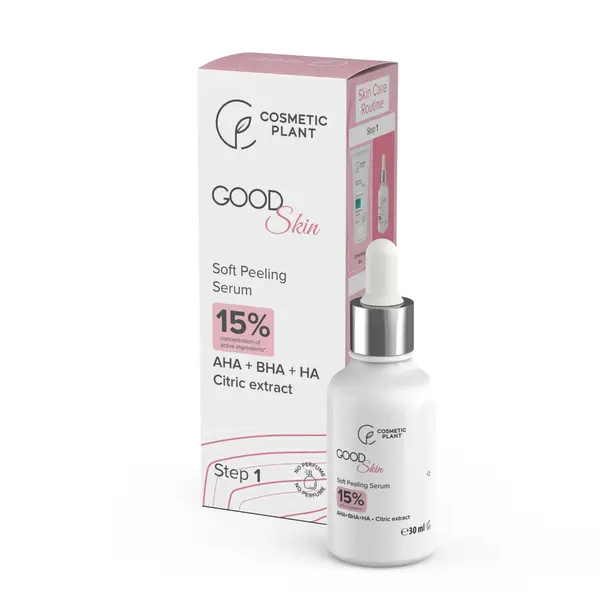 Ser pentru peeling cu AHA+BHA+HA si extract de citrice Good Skin, 30ml, Cosmetic Plant