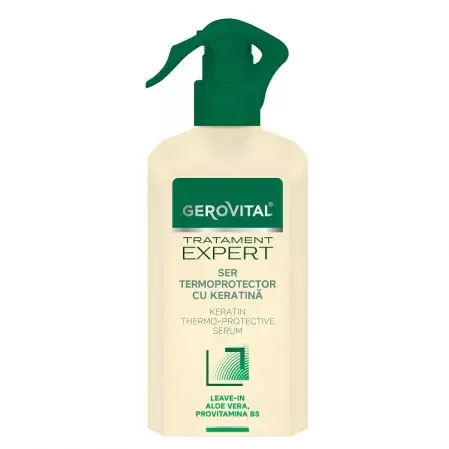 Ser termoprotector cu keratina Gerovital Tratament Expert, 150 ml