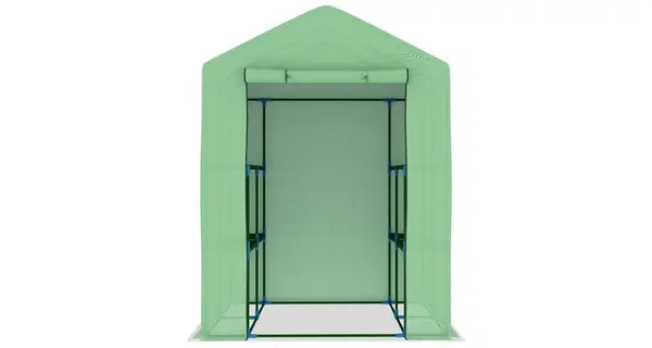 Sera cu rafturi 143x143x195 cm, otel