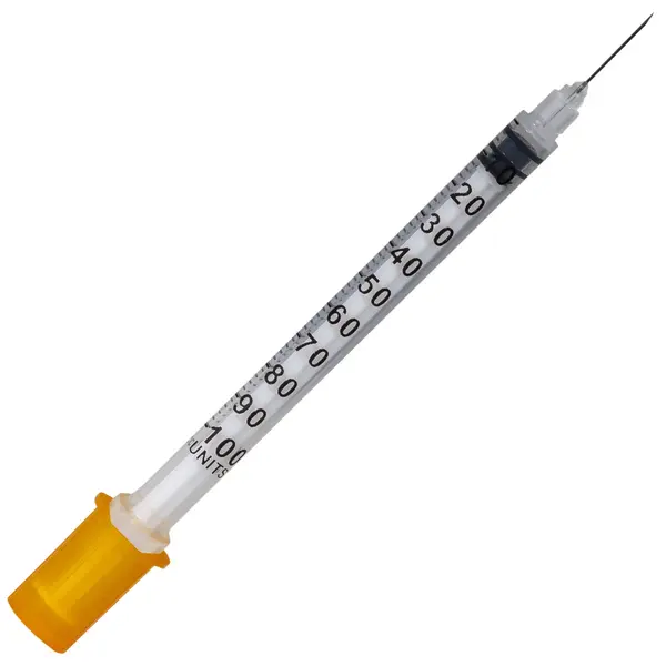 Seringi insulina 1ml PRIMA cu ac fix 27G (0.4x13mm), sterile, 100 bucati