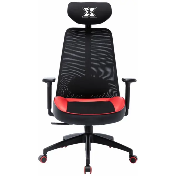 Serioux Scaun gaming Serioux Kyrian, adjustabil, piston pe gaz clasa 4, manere 3d, tetiere reglabile, baza stea cu 5 picioare, suporta pana la 150 kg, Rosu
