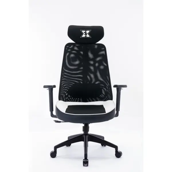 Serioux Scaun gaming Serioux Kyrian, adjustabil, piston pe gaz clasa 4, manere 3d, tetiere reglabile, baza stea cu 5 picioare, suporta pana la 150 kg, Alb