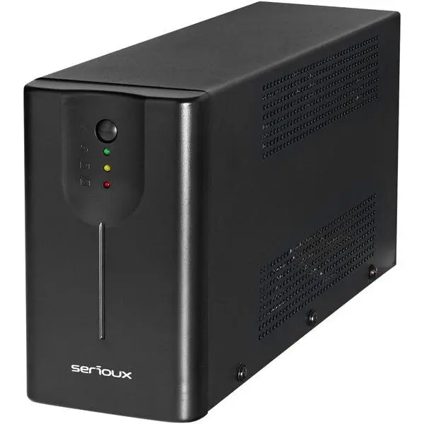 Serioux UPS Serioux LD1200LI, Line Interactive, 1200VA/720W, 4 Prize Schuko, USB/RJ45, Regulator automat de tensiune, Management, Repornire Automata