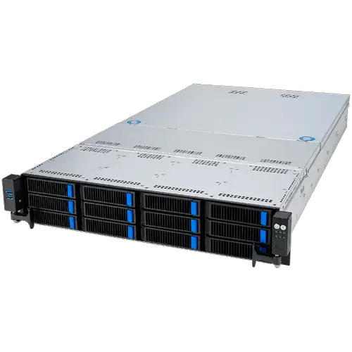 Server ASUS 90SF03X1-M000C0 seria RS521A-E12-RS12U, Fara procesor, 1 Socket SP5 (LGA 6096), Fara memorie RAM, 24 Sloturi DIMM, 12 NVMe, 5xPCIe 5.0 slots, 2xM.2, OCP 3.0, Carcasa 2U
