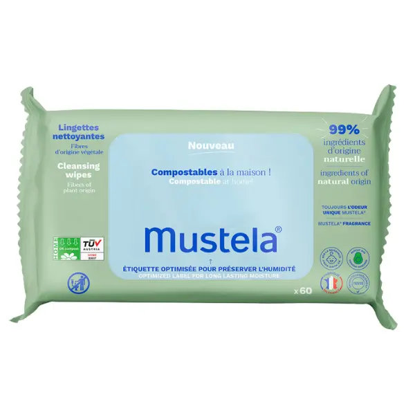 SERVETELE CURATATOARE CU APA COMPOSTABILE 60BUC