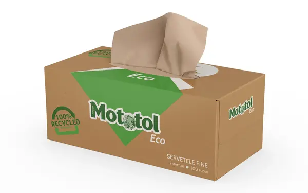 Servetele cutie 2 straturi 200 buc Mototol Eco Natur Servetele cutie 2 straturi 200 buc Mototol Eco Natur