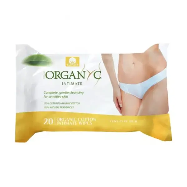 Servetele intime din bumbac organic, 20 bucati, Organyc