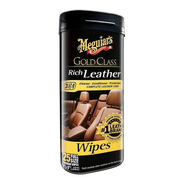 Servetele pentru piele Gold Class Rich Leather Wipes 25 bucati MEGUIAR'S