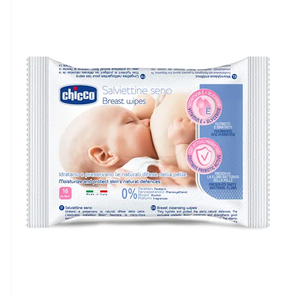 Servetele umede Chicco pentru igiena sanului 16 buc 0 luni+