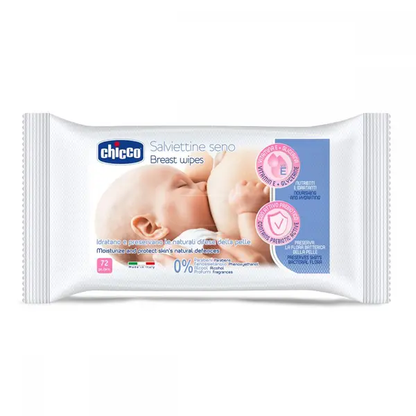 Servetele umede Chicco pentru igiena sanului 72 buc 0 luni+