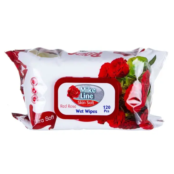 Servetele Umede cu Capac Mike Line Red Rose, Trandafir, 120 Bucati