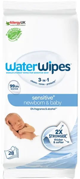 Șervețele umede de curățat pentru bebeluși Water Wipes Baby - On the Go, 28 buc