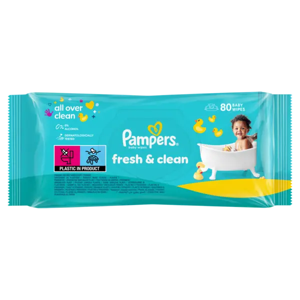 Servetele umede Fresh Clean, 80 bucati, Pampers