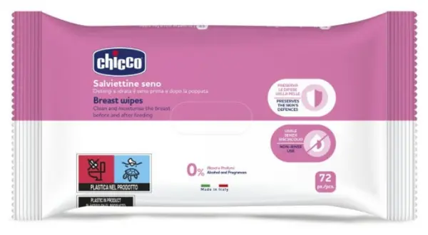 Servetele umede pentru sani Chicco, 72 buc.