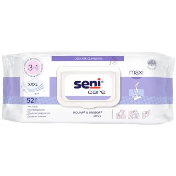 Servetele Umede Seni Care 25 x 30 cm, 52 Bucati