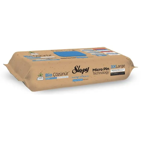 Servetele Umede Sleepy Bio Easy Clean, Sare de Mare si Alge Marine, Multisuprafete, 50 Bucati