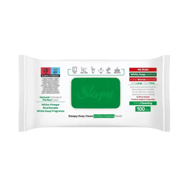 Servetele Umede, Sleepy, cu Bicarbonat, Multisuprafete, White Soap, 100 Bucati