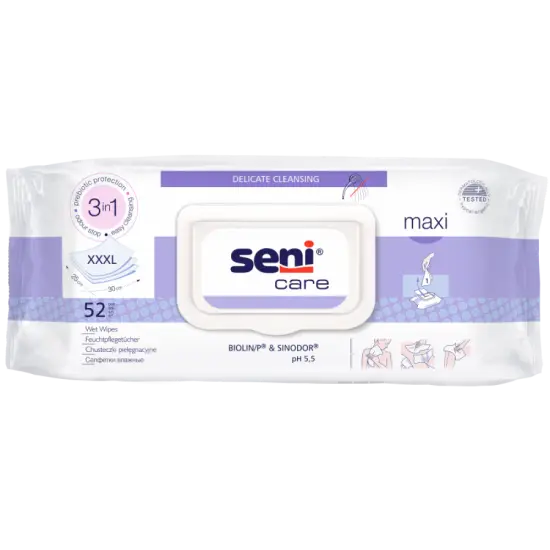 Servetele umede XXXL 25×30cm, 52 bucati, Seni