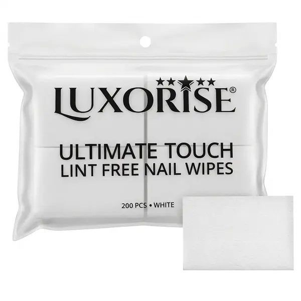 Servetele Unghii Ultimate Touch LUXORISE, Strat Dublu, 200 buc, Alb
