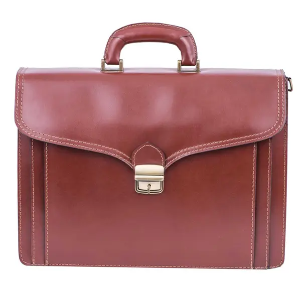 Servieta barbati din piele naturala coniac Executive Pro Carrier