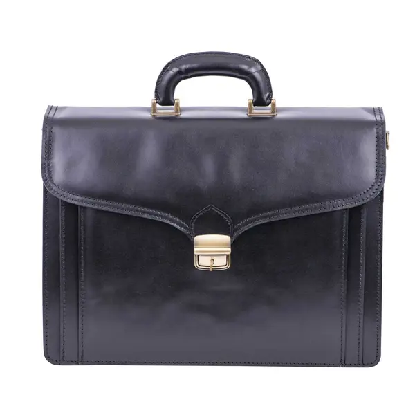 Servieta barbati din piele naturala neagra Executive Pro Carrier