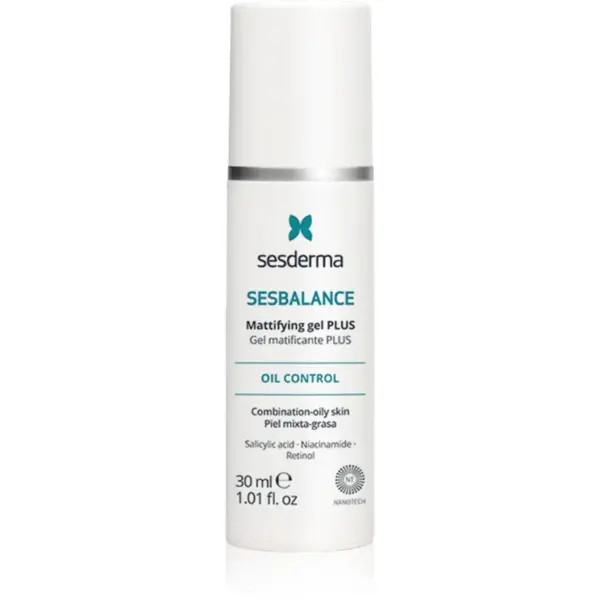 Sesderma Sesbalance Mattifying Gel Plus gel matifiant de noapte pentru ten gras și mixt 30 ml