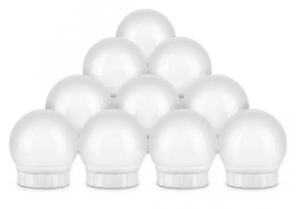Set 10 Becuri LED pentru Oglinda de Machiaj cu 3 Moduri de Iluminare