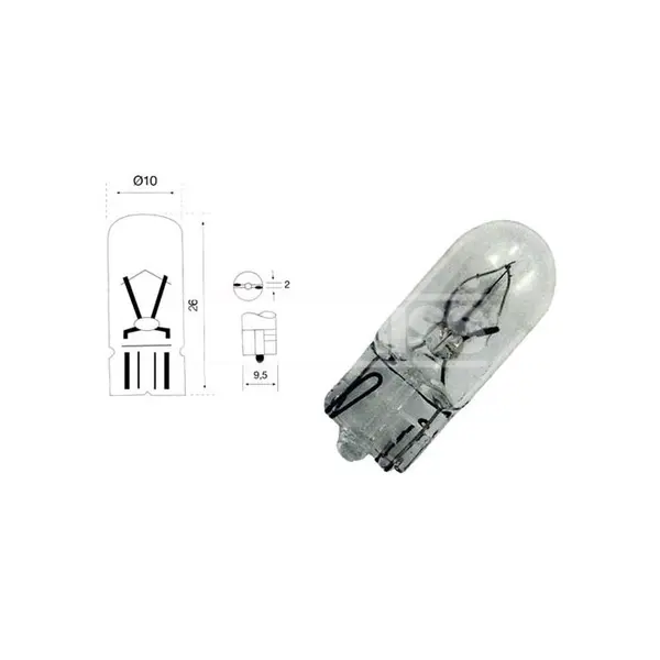 Set 10 becuri W5W, 12V CARPRISS 79780272
