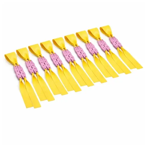 Set 10 benzi de schimb pentru prastie, DEPOX , cauciuc plat premium, galben,0.5 mm