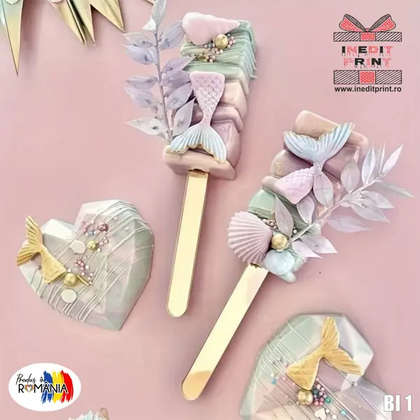Set 10 betisoare cakesicles inghetata cake pops BI1 Alb