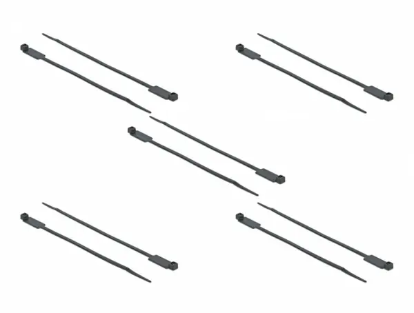 Set 10 buc bride L 270 x W 4.8 mm cu eticheta Negru, Delock 18961