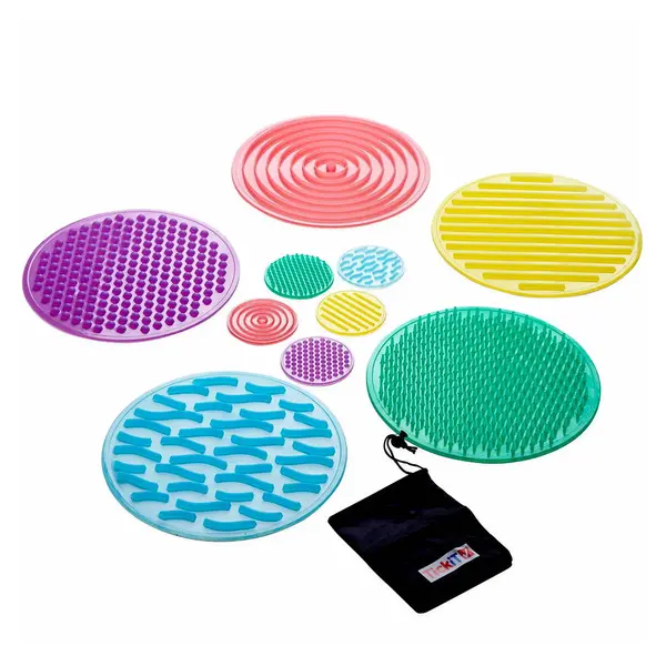Set 10 discuri senzoriale texturate, TickiT multicolor