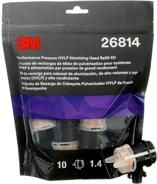 Set 10 duze gravitationale portocalii, 1.4mm, pentru pistolul de vopsit 3M Performance Spray Gun