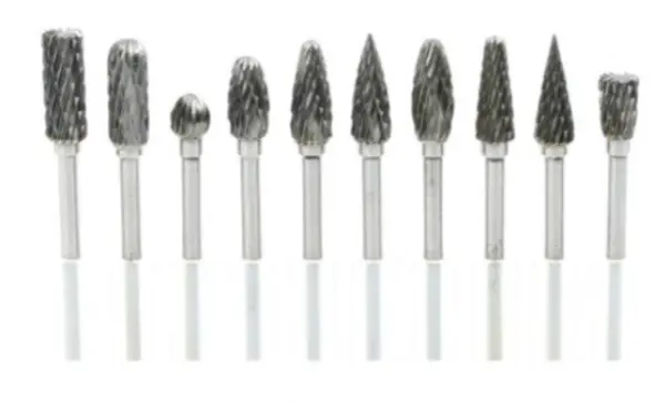 Set 10 Freze de Carbura MICI 3-4 MM pentru Metal